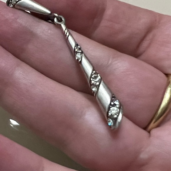 Just in- Jenavi vintage sterling and cz drop earrings - Picture 3 of 6